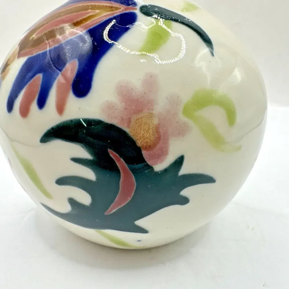 Stunning Zsolnay Hungary Porcelain Hand Painted Floral Flowers Vase numbered